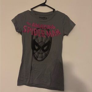 Marvel Amazing Spider-Man Gray and Pink Kids Tee